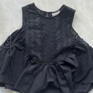 ASOS Cotton Eyelet Babydoll Top